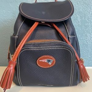 Dooney and Bourke NFL New England Patriots all leather backpack NWT
